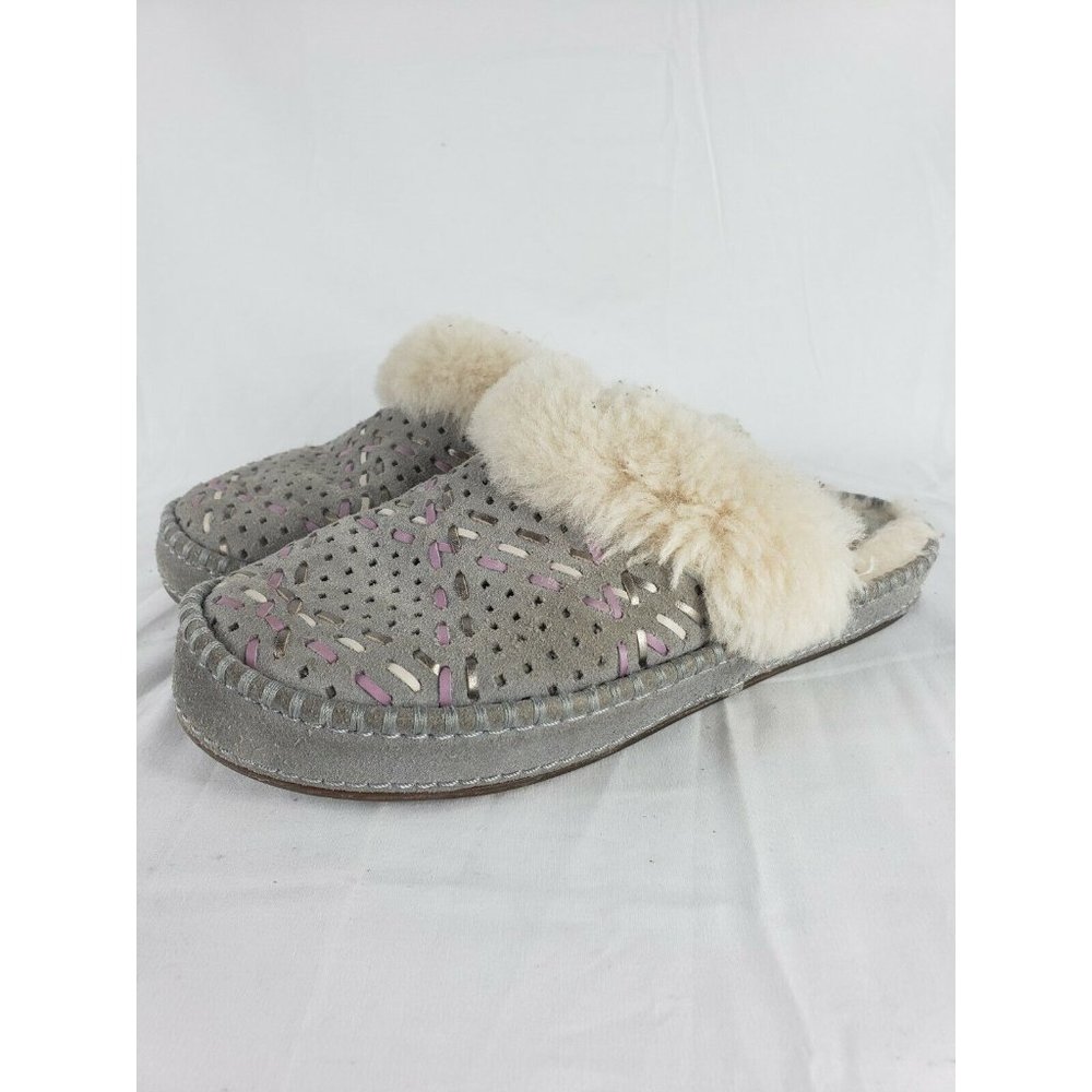 UGG Womens Aira Tehuano Gray Passion Slippers Sz 7 - Picture 4 of 10